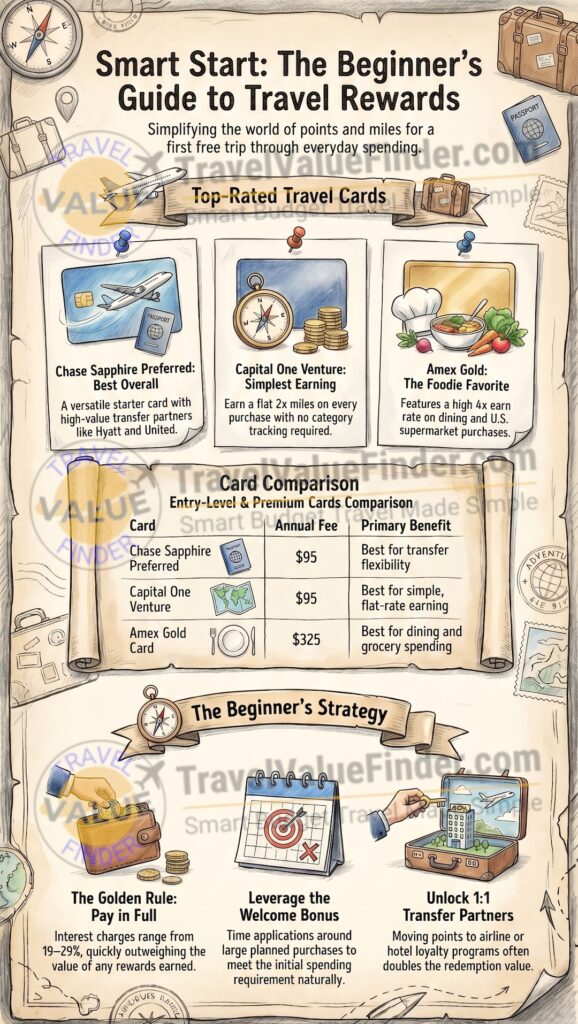 Best Travel Credit Cards - How to Earn Points and Travel Free - Infographic