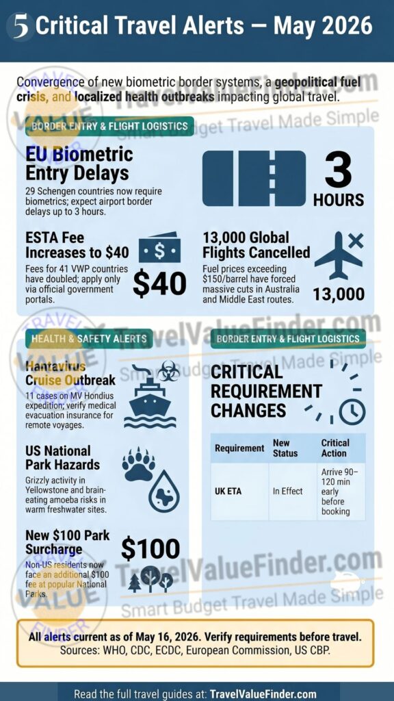 5 Critical Travel Alerts May 2026 Every Global Traveler Must Know 2 Travel Alerts May 2026 - 5 Critical Travel Alerts 2026 Every Global Traveler Must Know Infographic