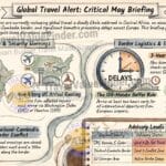Travel Alerts May 2026 - Ebola, Conflicts & Flight Disruptions Infographic