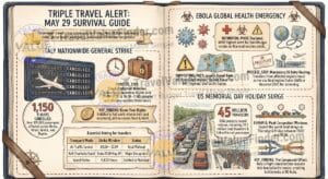 Triple Travel Alert Survival Guide - 3 Urgent Disruptions Every Traveler Must Know This Week Infographic - Travel Value Finder