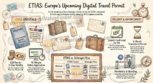 Europe Digital Travel Permit Guide Infographic - Travel Value Finder