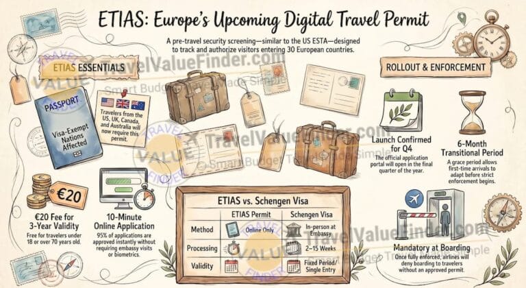 Europe Digital Travel Permit Guide Infographic - Travel Value Finder