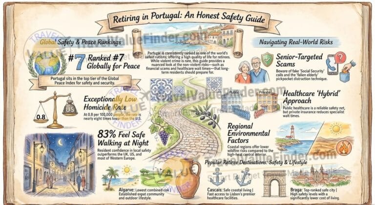 Is Portugal Safe for Retirees_ - Portugal Retirement Safety Guide Infographic - Travel Value Finder