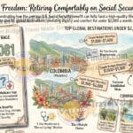Retiring Comfortably on Social Security - The Cheapest Countries to Retire Abroad (Under $2,000:Month) Infographic - Travel Value Finder