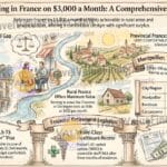 Retiring in France Budget Guide - Retire in France on $3,000 a Month Infographic - Travel Value Finder