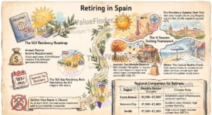Retiring in Spain Guide - Infographic - Travel Value Finder