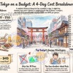 4 days in Tokyo Budget Breakdown - Infographic - Travel Value Finder