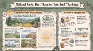 Best National Parks to Visit - US Value Ranking Guide Infographic - Travel Value Finder