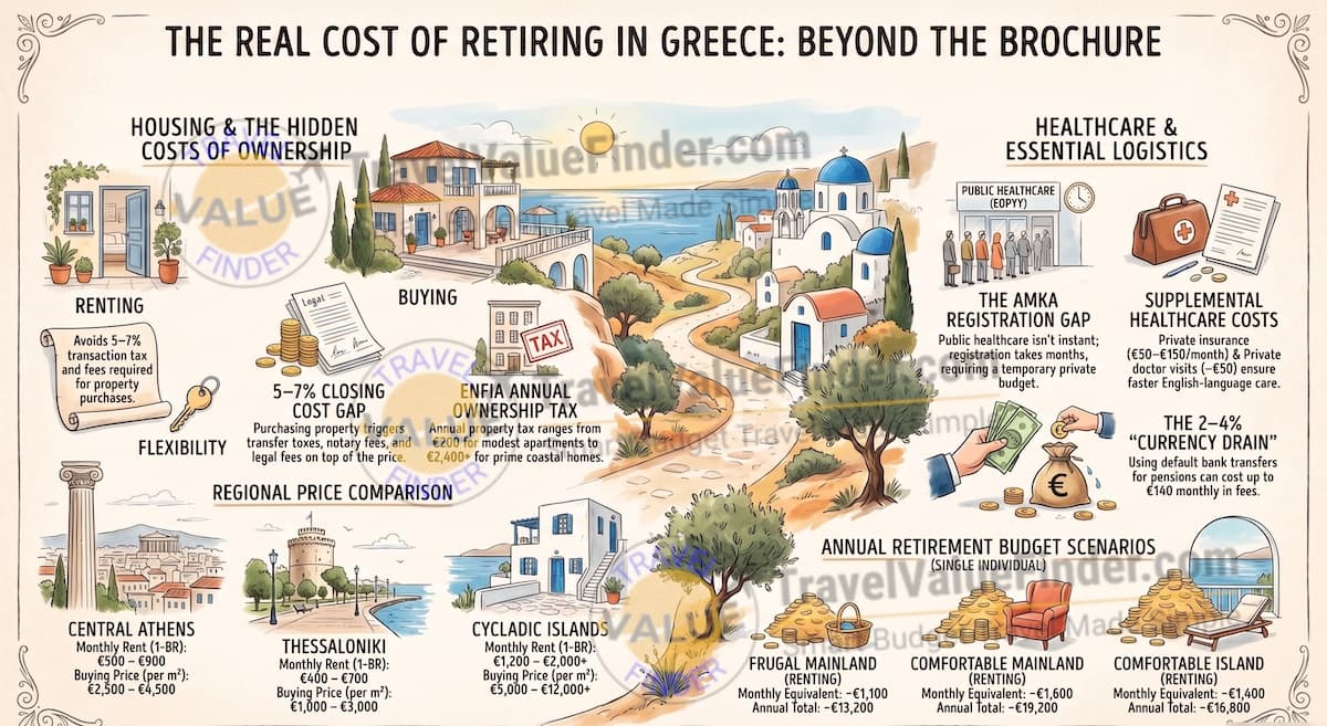 Cost of Living in Greece for Retirees - Retiring in Greece Cost Guide - Travel Value Finder