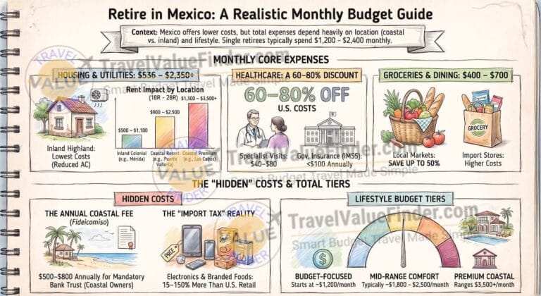 Cost of living in Mexico for retirees - Retirement Monthly Budget Guide - Travel Value Finder