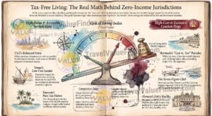 Countries With No Income Tax - Tax Free Living Cost Comparison - Travel Value Finder