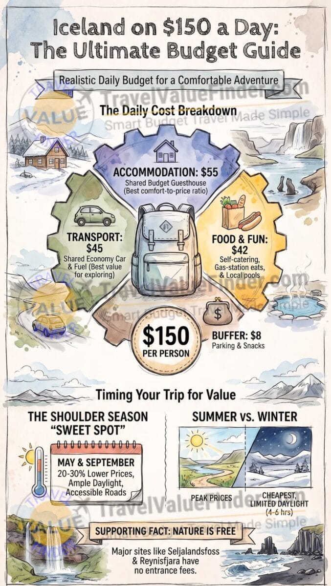 Iceland Budget Travel Guide - Best Time To Visit Iceland Infographic - Travel Value Finder