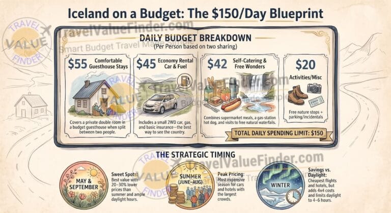 The Iceland Trip I'd Book If I Only Had $150 a Day (Full Iceland Travel Budget + Best Time to Visit) 3 Iceland Budget Travel Guide - Best Time To Visit Iceland - Travel Value Finder