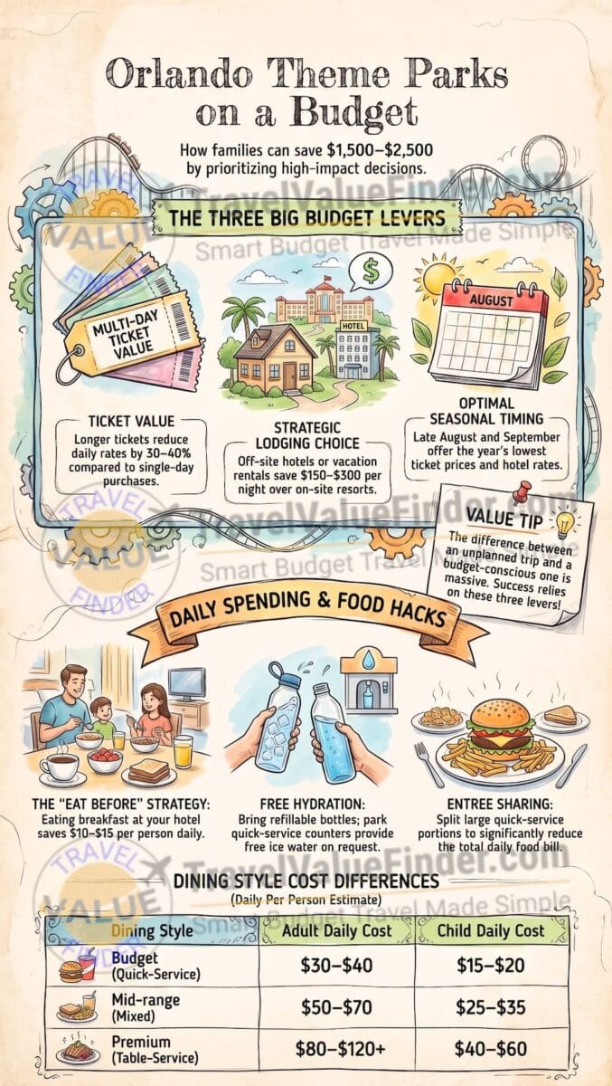 Orlando Theme Park Budget Guide Infographic - Travel Value Finder