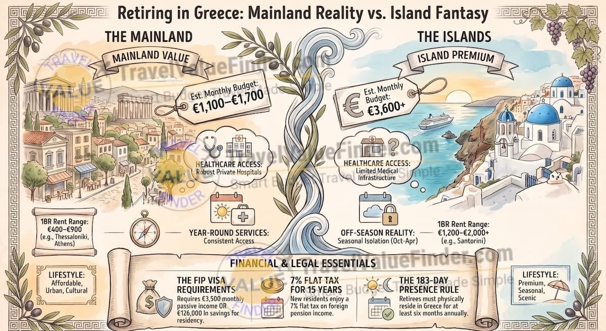 Retire in Greece - Visas, Costs, and Regional Realities - Mainland vs. Island Greek Retirement - Travel Value Finder