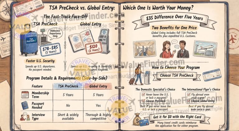 Global Entry or TSA PreCheck - Here's the One I'd Actually Pay For 3 TSA PreCheck vs Global Entry - The One Worth Paying For - Travel Value Finder