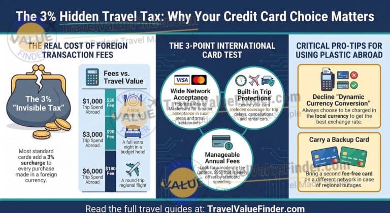 The Best No Foreign Transaction Fee Credit Card - 3 Hidden Travel Tax - Travel Value Finder