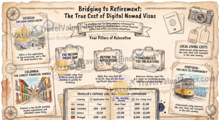 Retiring Somewhere New Without Quitting Work: What Digital Nomad Visas Actually Cost 4 What Digital Nomad Visas Actually Cost - Digital Nomad Retirement Visa - Travel Value Finder