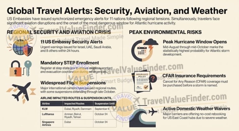 August Travel Alerts 2026 - Global Travel Risk Alert Summary - Travel Value Finder