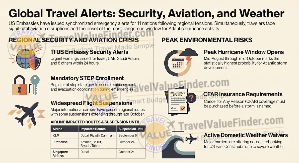 August Travel Alerts 2026 - Global Travel Risk Alert Summary - Travel Value Finder