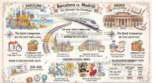 Barcelona versus Madrid Travel Comparison - Travel Value Finder