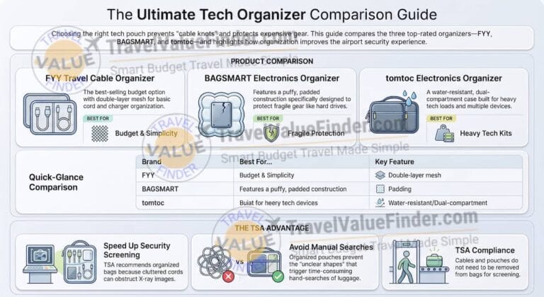 Best Tech Organizer Pouch for Travel Comparison Guide - Travel Value Finder