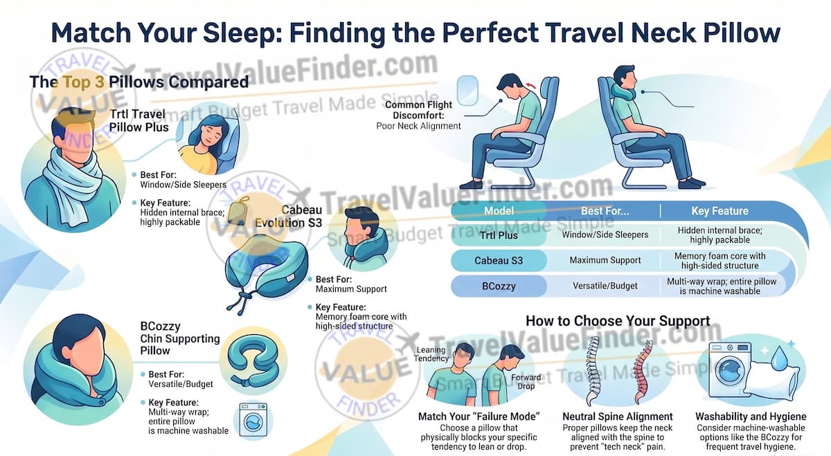 Best Travel Neck Pillow for Flights: 3 Tested Picks 3 Best Travel Neck Pillow for Flights Comparison Guide - Travel Value Finder