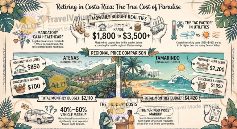 What Retiring in Costa Rica Really Costs, Category by Category 3 Cost of Living in Costa Rica for Retirees- Retirement Costs in Costa Rica - Travel Value Finder