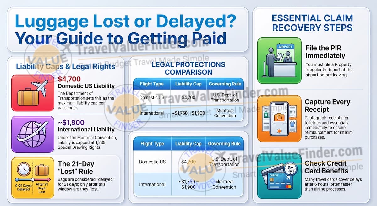 My Bag Didn't Make It to Lisbon : What I Actually Got Back Under the Montreal Convention 1 Guide to Lost or Delayed Luggage Claim Reimbursement - Travel Value Finder