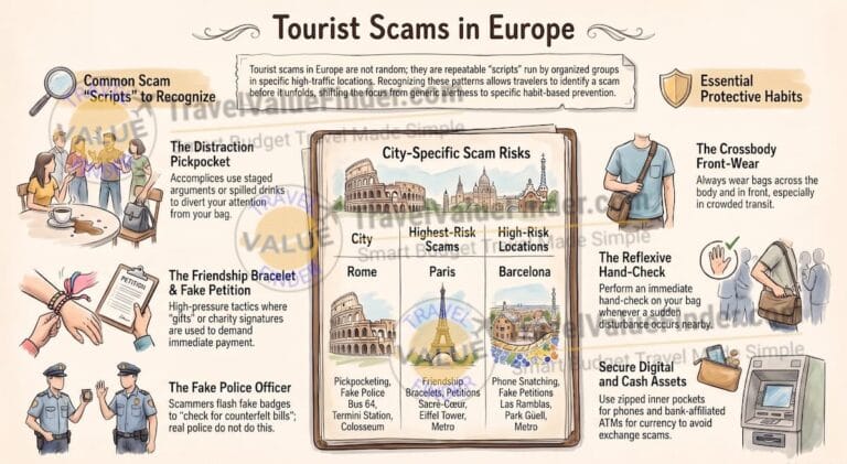 I Got Pickpocketed on Rome's Bus 64 : Here's the Distraction Scam I Didn't See Coming 2 Tourist Scams in Europe Guide - Travel Value Finder