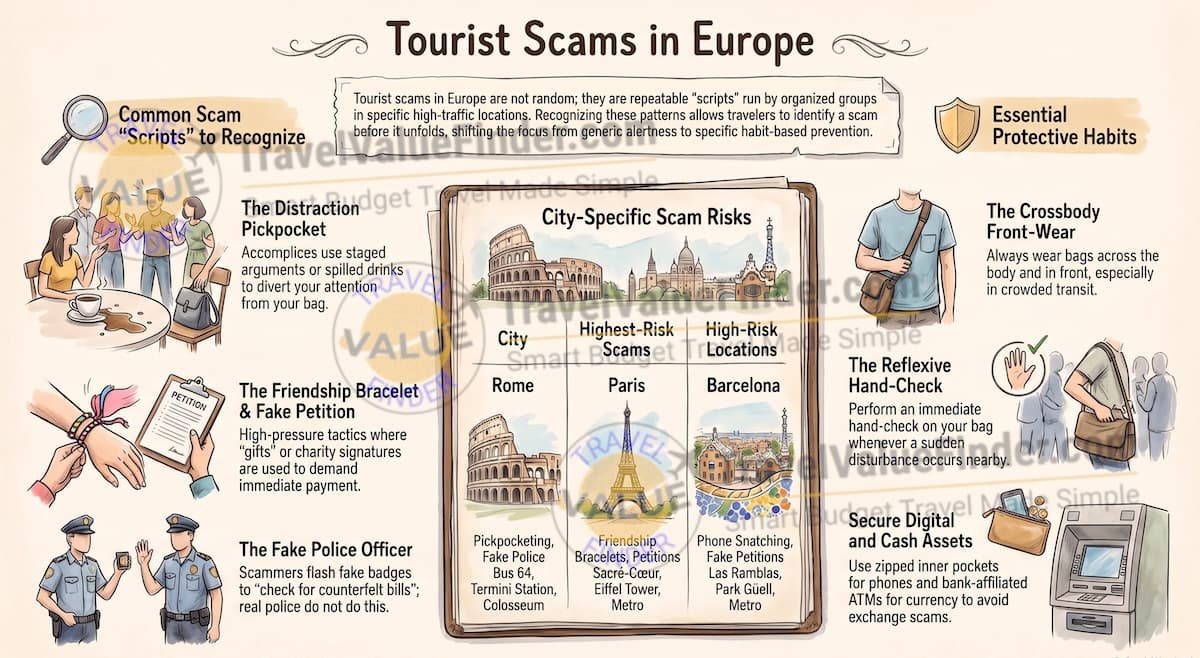 I Got Pickpocketed on Rome's Bus 64 : Here's the Distraction Scam I Didn't See Coming 1 Tourist Scams in Europe Guide - Travel Value Finder
