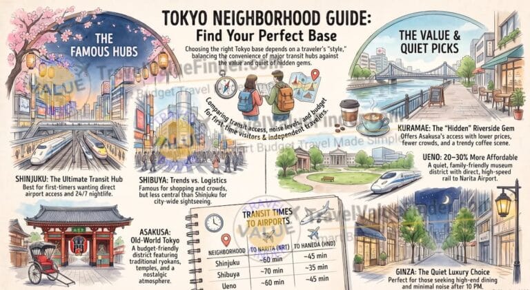 The Tokyo Neighborhood Every Guide Skips (And Why I'd Stay There Twice) 4 Where to Stay in Tokyo - Neighborhood Accommodation Guide - Travel Value Finder