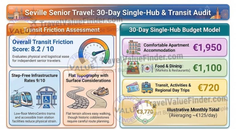 Seville Senior Travel: A 30-Day Single-Hub & Transit Audit 3 Seville Senior Travel A 30-Day Single-Hub & Transit Audit Assessment - Travel Value Finder