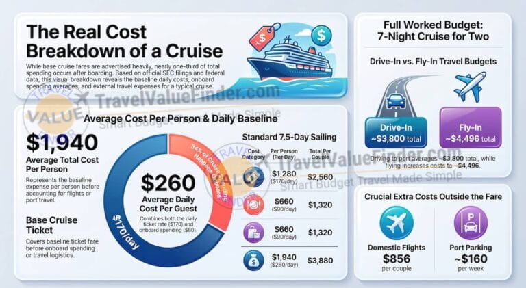 How Much Does a Cruise Cost? Real Total Cost Breakdown 1 How Much Does a Cruise Cost - Cost Breakdown - Travel Value Finder