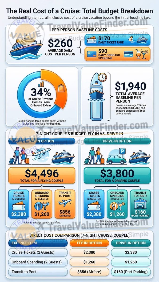 Infographic How Much Does a Cruise Cost - Travel Value Finder