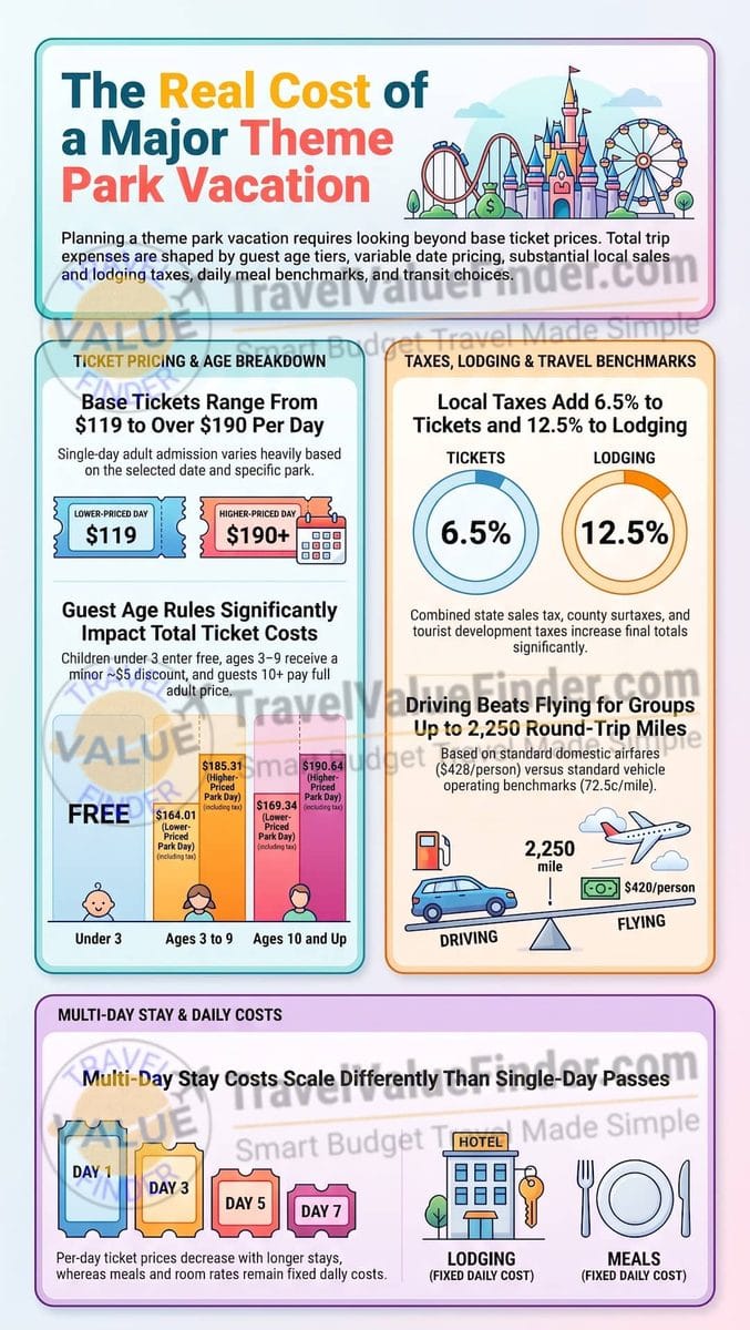 Infographic How Much Will It Cost to Go to Disney World - Travel Value Finder