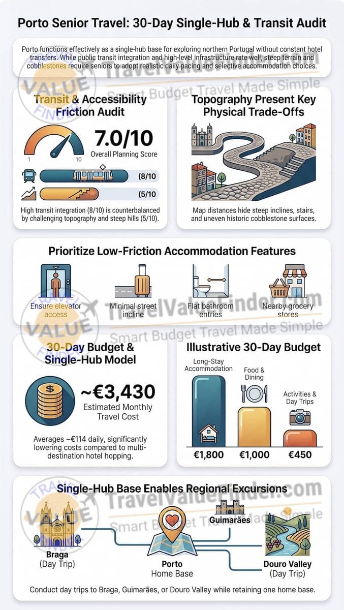 Infographic Porto Senior Travel Guide - Travel Value Finder