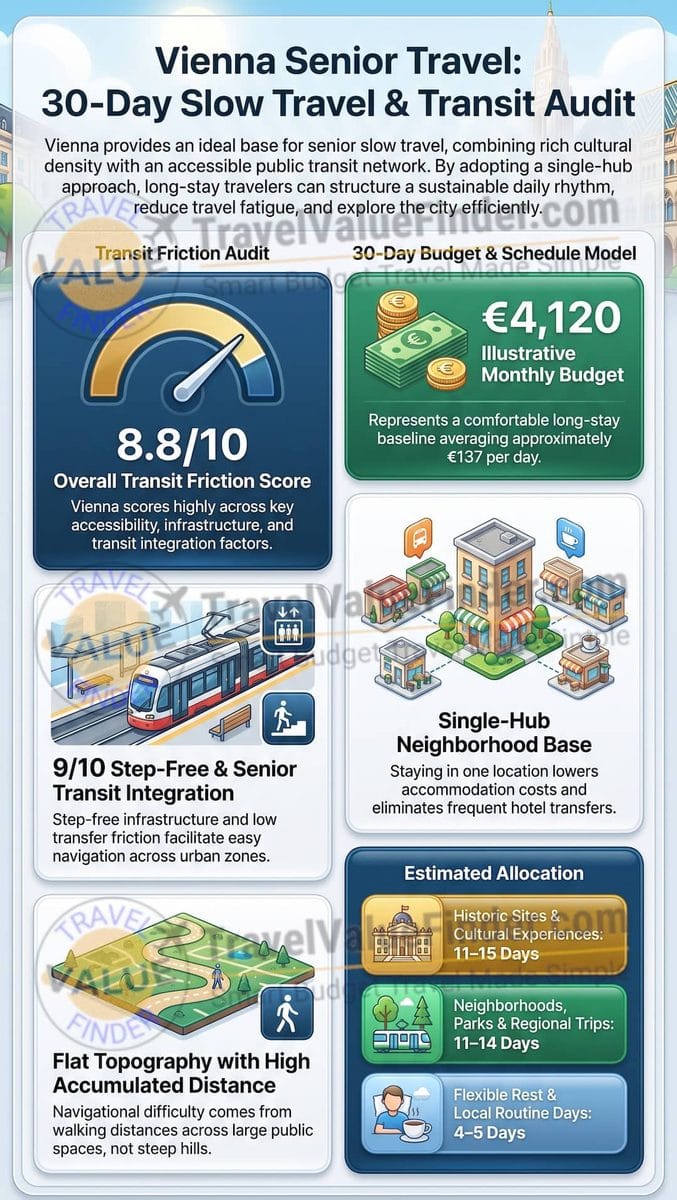 Vienna Senior Travel: 30-Day Slow Travel & Transit Audit 2 Infographic Vienna Senior Travel Guide - Travel Value Finder